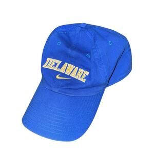 Vintage Y2K Nike Heritage86 Dri-Fit UDelaware Blue/Yellow Swoosh Cap Adjustable